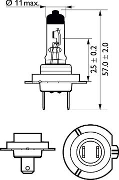 PHILIPS 12972VPB1 - Kvēlspuldze, Tālās gaismas lukturis ps1.lv