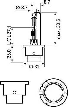 PHILIPS 85126WHVS1 - Kvēlspuldze, Tālās gaismas lukturis ps1.lv