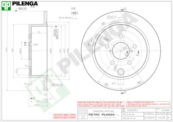 Pilenga 5408 - Bremžu diski ps1.lv