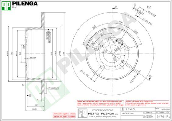 Pilenga 5476 - Bremžu diski ps1.lv