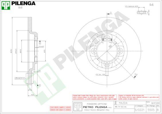 Pilenga 5505 - Bremžu diski ps1.lv