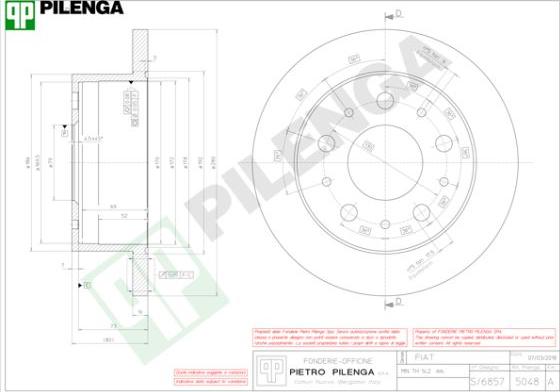 Pilenga 5048 - Bremžu diski ps1.lv