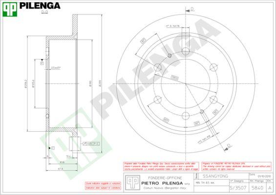 Pilenga 5840 - Bremžu diski ps1.lv