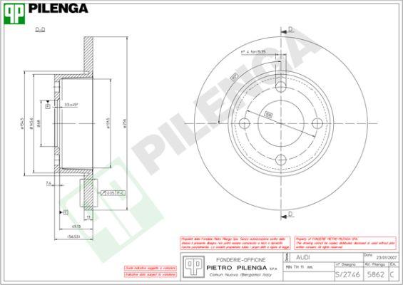 Pilenga 5862 - Bremžu diski ps1.lv