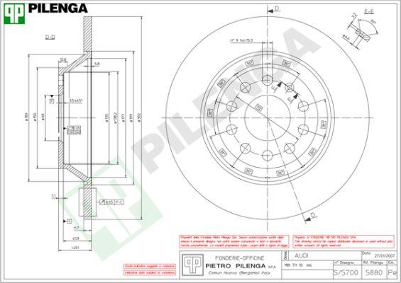 Pilenga 5880 - Bremžu diski ps1.lv