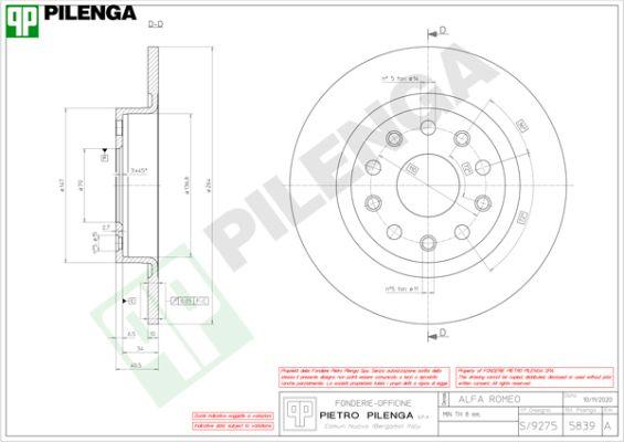 Pilenga 5839 - Bremžu diski ps1.lv