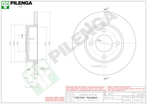 Pilenga 5363 - Bremžu diski ps1.lv