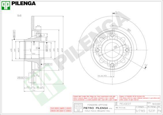 Pilenga 5231 - Bremžu diski ps1.lv