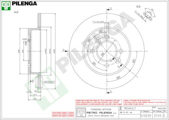 Pilenga 5745 - Bremžu diski ps1.lv