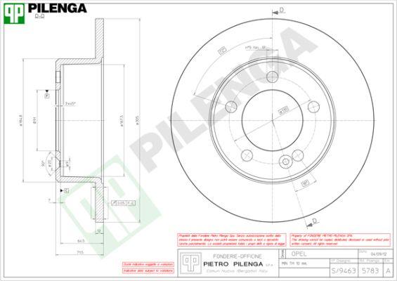 Pilenga 5783 - Bremžu diski ps1.lv