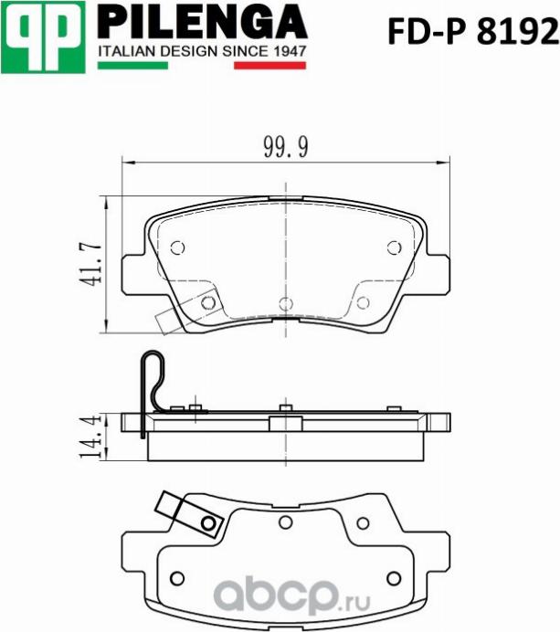 Pilenga FD-P 8192 - Bremžu uzliku kompl., Disku bremzes ps1.lv