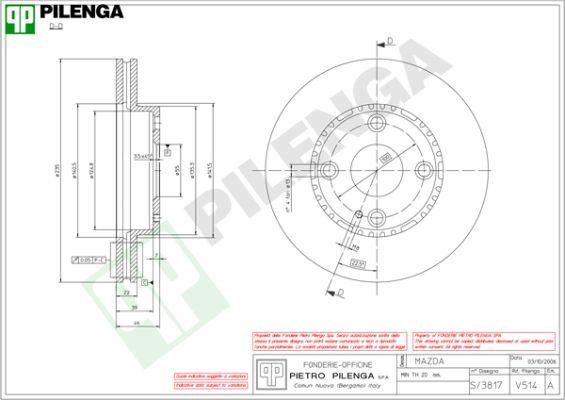 Pilenga V514 - Bremžu diski ps1.lv