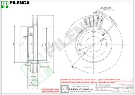 Pilenga V609 - Bremžu diski ps1.lv