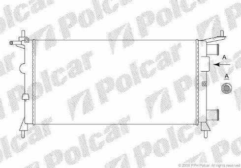 Polcar 555508-2 - Radiators, Motora dzesēšanas sistēma ps1.lv