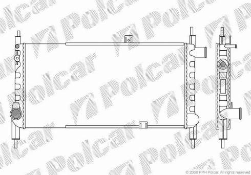 Polcar 550508-1 - Radiators, Motora dzesēšanas sistēma ps1.lv