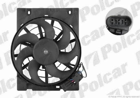 Polcar 550823W1 - Elektromotors, Dzes. sist. radiatora ventilators ps1.lv