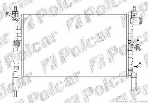 Polcar 5507081X - Radiators, Motora dzesēšanas sistēma ps1.lv