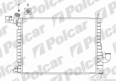 Polcar 551608-7 - Radiators, Motora dzesēšanas sistēma ps1.lv