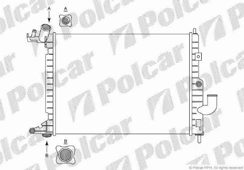 Polcar 551608A8 - Radiators, Motora dzesēšanas sistēma ps1.lv