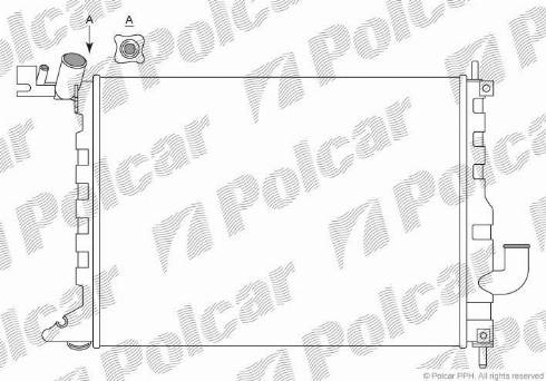 Polcar 551608A7 - Radiators, Motora dzesēšanas sistēma ps1.lv