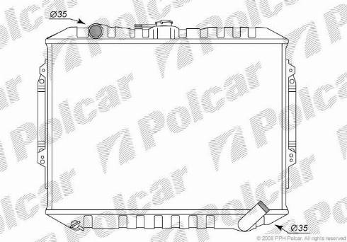 Polcar 5273086K - Radiators, Motora dzesēšanas sistēma ps1.lv