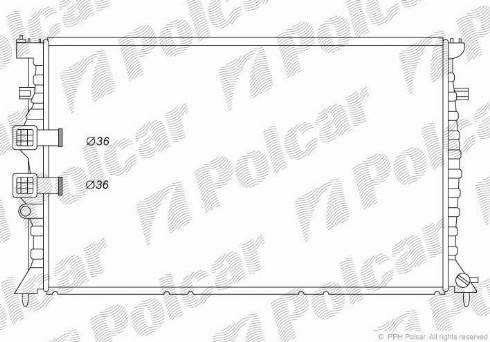 Polcar 5746087X - Radiators, Motora dzesēšanas sistēma ps1.lv