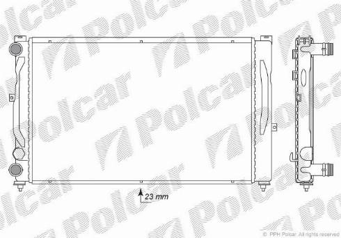 Polcar 13240802 - Radiators, Motora dzesēšanas sistēma ps1.lv