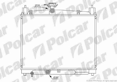 Polcar 8103081X - Radiators, Motora dzesēšanas sistēma ps1.lv