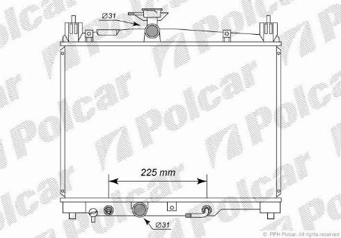 Polcar 8103082X - Radiators, Motora dzesēšanas sistēma ps1.lv