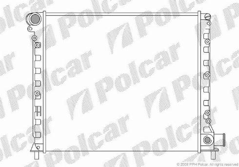 Polcar 3027082X - Radiators, Motora dzesēšanas sistēma ps1.lv