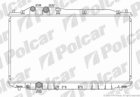 Polcar 3829082K - Radiators, Motora dzesēšanas sistēma ps1.lv