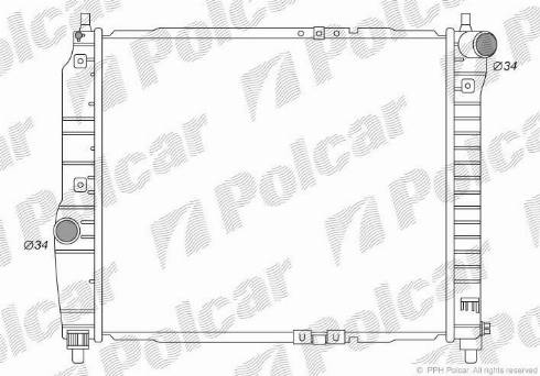 Polcar 250008 - Radiators, Motora dzesēšanas sistēma ps1.lv