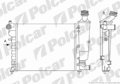 Polcar 2306085X - Radiators, Motora dzesēšanas sistēma ps1.lv