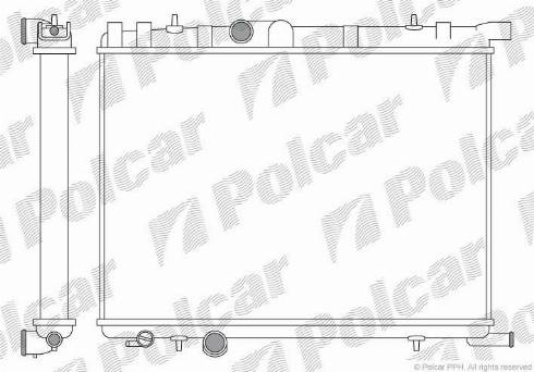 Polcar 232808A2 - Radiators, Motora dzesēšanas sistēma ps1.lv