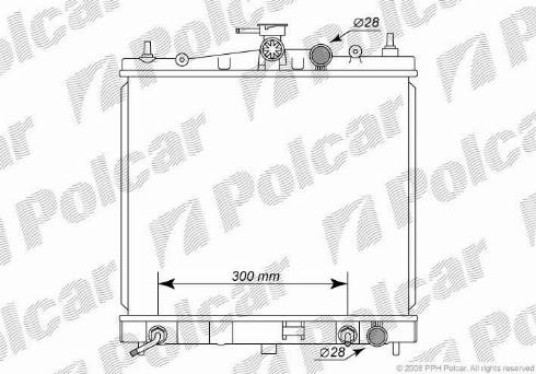 Polcar 2707083K - Radiators, Motora dzesēšanas sistēma ps1.lv