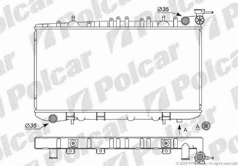 Polcar 273108-4 - Radiators, Motora dzesēšanas sistēma ps1.lv