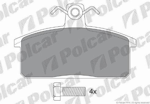 Polcar IE180370-700 - Bremžu uzliku kompl., Disku bremzes ps1.lv