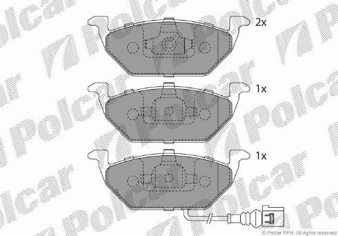 Polcar S70-0010 - Bremžu uzliku kompl., Disku bremzes ps1.lv