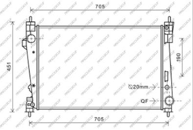 Prasco AA344R005 - Radiators, Motora dzesēšanas sistēma ps1.lv