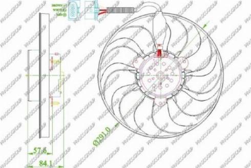 Prasco AD0163310 - Ventilators, Motora dzesēšanas sistēma ps1.lv