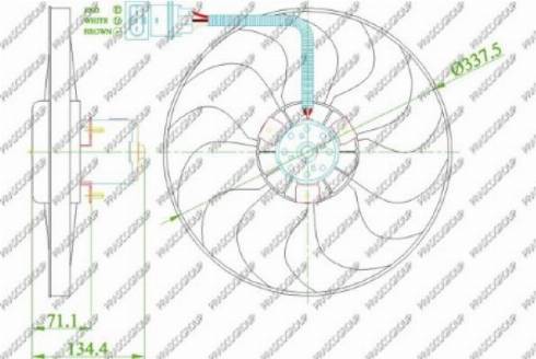 Prasco AD0163320 - Ventilators, Motora dzesēšanas sistēma ps1.lv