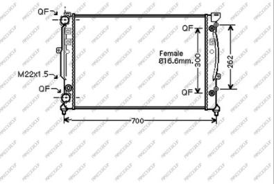 Prasco AD017R009 - Radiators, Motora dzesēšanas sistēma ps1.lv