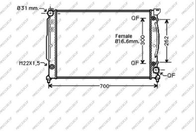 Prasco AD017R005 - Radiators, Motora dzesēšanas sistēma ps1.lv