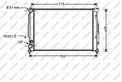 Prasco AD017R001 - Radiators, Motora dzesēšanas sistēma ps1.lv