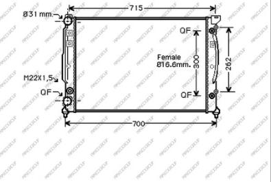 Prasco AD017R003 - Radiators, Motora dzesēšanas sistēma ps1.lv