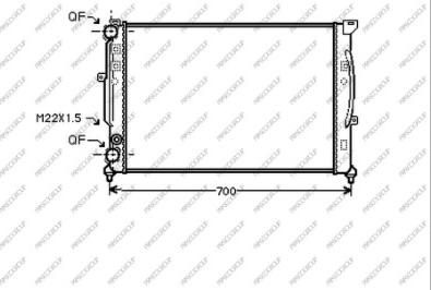 Prasco AD017R011 - Radiators, Motora dzesēšanas sistēma ps1.lv