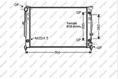 Prasco AD017R017 - Radiators, Motora dzesēšanas sistēma ps1.lv