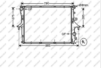 Prasco AD830R001 - Radiators, Motora dzesēšanas sistēma ps1.lv