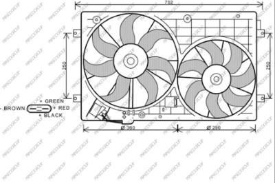 Prasco AD320F002 - Ventilators, Motora dzesēšanas sistēma ps1.lv