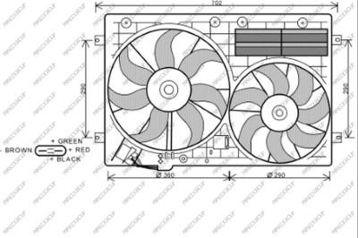 Prasco AD202F001 - Ventilators, Motora dzesēšanas sistēma ps1.lv